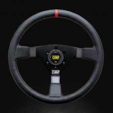 Rally Tuning OMP WRC volante in pelle scamosciata nero anodizzato RACE 