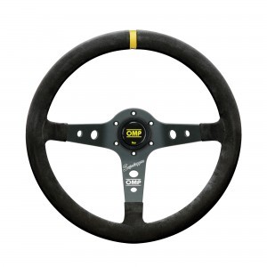 Ocamo 14350MM OMP 14 inch PVC Leather Steering Wheel OMP Steering Deep Corn Wheels Yellow line 